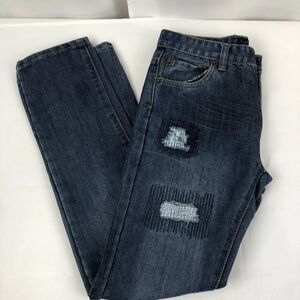 Lucky Brand Junior Billy Straight Leg Jeans Girls Size 16 Distressed Patchwork